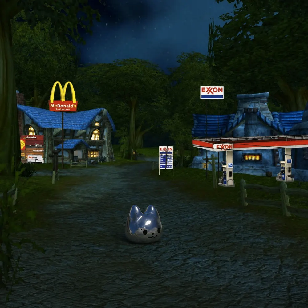 Chromie left on a night road